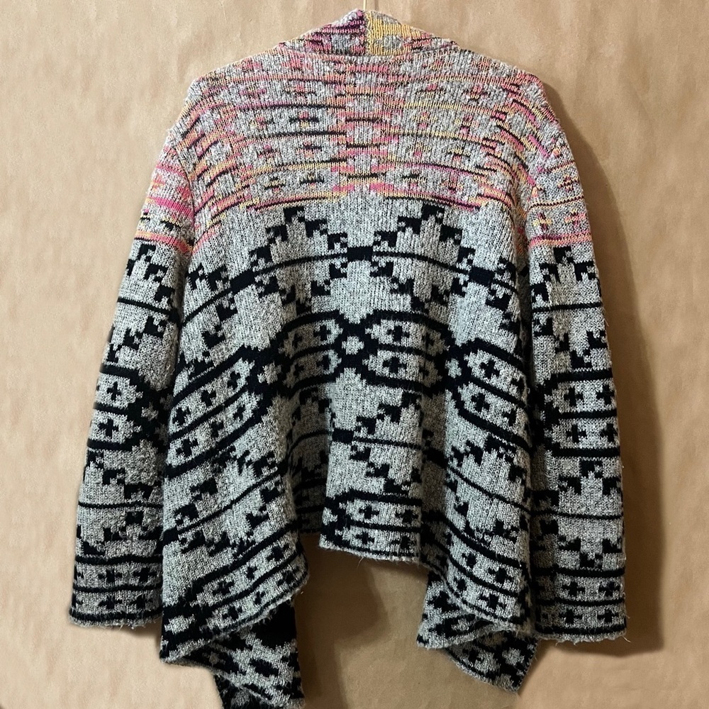 Soft Surroundings | Calais Aztec Southwestern Open Front Cardigan Sweater Size M - Picture 12 of 14